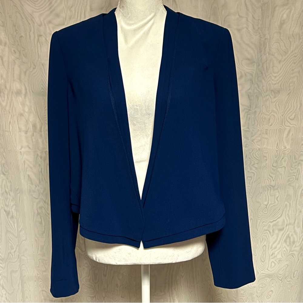 White House Black Market Bolero Jacket - 12 / Navy fully lined - EUC
